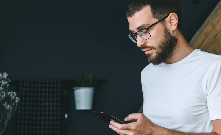 Man on phone