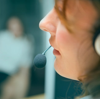 Woman on a phone call