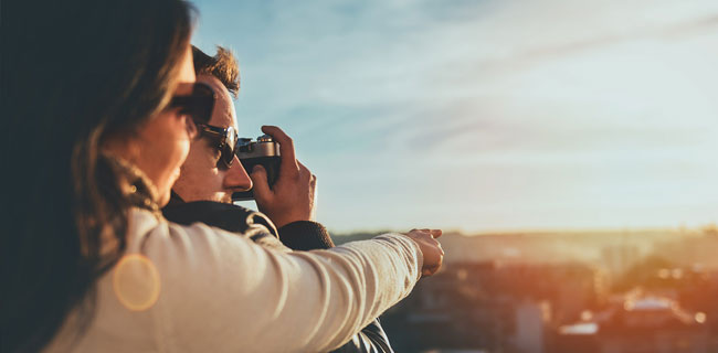 Two people taking photos.