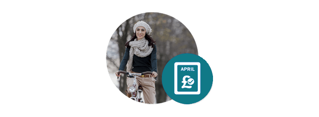 woman on a bicycle