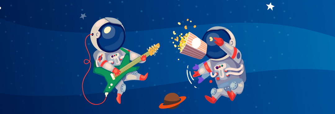Animated space men