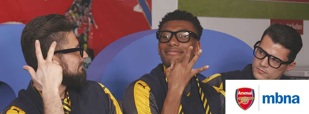 Olivier Giroud, Alex Iwobi and Granit Xhaka