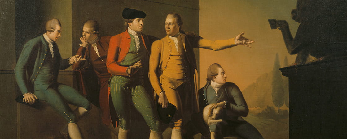 Seventeenth century men pointing