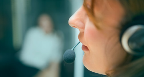 Woman on a phone call