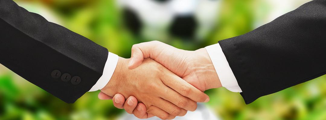 Two men shaking hands
