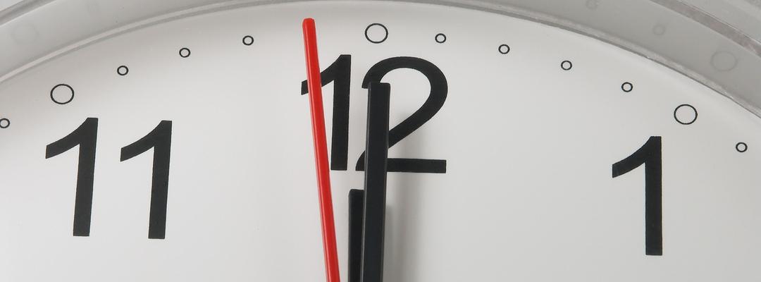 Clock striking twelve